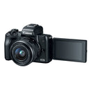 Canon EOS M50 with EF-M 15-45mm IS STM Lens Kit (Black)