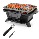 100% Cast Iron Hibachi Grill With Grill Grate Lifter