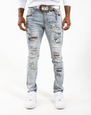 Dekryptic Industrial Indigo Stone Belt Jeans