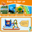 Inflatable Water Slide Park With Climbing Wall and Splash Pool