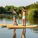 Inflatable Stand Up Paddle Board With Adjustable Paddle and 3 Fins for Adults and Youths-L