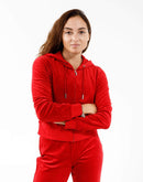Juicy Couture Og Big Bling Velour Full-Zip Hoodie