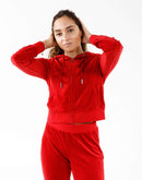 Juicy Couture Og Big Bling Velour Full-Zip Hoodie