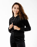 Juicy Couture Og Big Bling Velour Full-Zip Hoodie