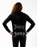 Juicy Couture Og Big Bling Velour Full-Zip Hoodie