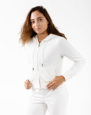 Juicy Couture Og Big Bling Velour Full-Zip Hoodie