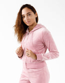 Juicy Couture Og Big Bling Velour Full-Zip Hoodie