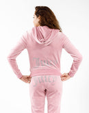 Juicy Couture Og Big Bling Velour Full-Zip Hoodie