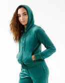 Juicy Couture Og Big Bling Velour Full-Zip Hoodie