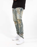 Jordan Craig Paint Rip And Repair Jeans