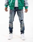 Jordan Craig Paint Rip And Repair Jeans