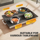 Food Warmer with Adjustable Temperature, Electric Warming Tray with Cool-Touch Handles for Parties