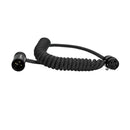 Kondor Blue Coiled Low-Profile Right-Angle XLR Cable (12-24", Black)