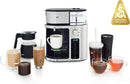 Braun MultiServe Coffee Machine 7 Programmable Brew Sizes / 3 Strengths + Iced Coffee & Hot Water for Tea, Glass Carafe (10-Cup), Stainless Steel, KF9170SI 220V