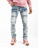 Kilogram Front Cargo Distressed Jeans