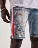 Kilogram Paint Rips Denim Shorts