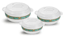 TABAKH Hotpot Stainless Steel Insulated Casserole Karishma 3 Pcs Set (5000ml + 8000ml + 12000ml)