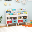 Kids Bookshelf With Open Compartment for Toddlers 3+ Years Old-White