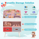 Kids Bookshelf With Open Compartment for Toddlers 3+ Years Old-White