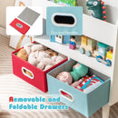 Kids Bookshelf With Open Compartment for Toddlers 3+ Years Old-White
