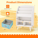 Kids Bookshelf With Open Compartment for Toddlers 3+ Years Old-White
