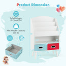 Kids Bookshelf With Open Compartment for Toddlers 3+ Years Old-White