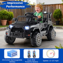 Kids Ride on UTV Car With Detachable Trailer 12V Battery Powered Ride on Truck-Black