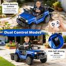 Kids Ride on UTV Car With Detachable Trailer 12V Battery Powered Ride on Truck-Navy