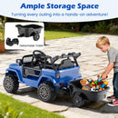 Kids Ride on UTV Car With Detachable Trailer 12V Battery Powered Ride on Truck-Navy