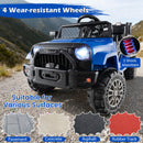Kids Ride on UTV Car With Detachable Trailer 12V Battery Powered Ride on Truck-Navy