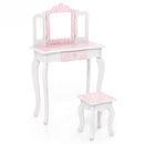 Kids Vanity Set With Drawer and 3 Makeup Accessories-Pink