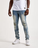 Kilogram Moto Style Blasted Jeans