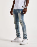 Kilogram Moto Style Blasted Jeans