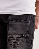 Kilogram Front Pocket Denim Cargo Shorts