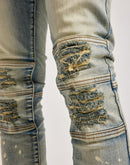 Kilogram Heavy Ripped Stacked Denim Jeans