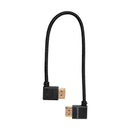 Kondor Blue 12” Right-Angle to Left-Angle Full HDMI Cable (Black)