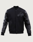 Pro Standard Atlanta Braves Triple Black Varsity Jacket