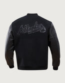 Pro Standard Atlanta Braves Triple Black Varsity Jacket