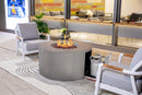 Elementi - Pacaya Round Concreate Fire Pit Table, Hidden Propane Storage OFG311