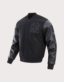 Pro Standard New York Yankees Triple Black Varsity Jacket