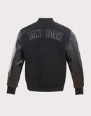 Pro Standard New York Yankees Triple Black Varsity Jacket