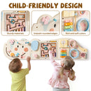Wooden Cream Elephant Busy Board - Light Yellow