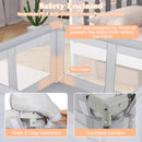 Large Baby Playpen BPA-Free Foldable Toddlers Safety Fence Play Yard With Zipper Gate-S