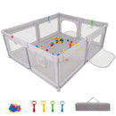 Large Baby Playpen With Mat With Pull Rings and Ocean Balls-GR