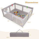 Large Baby Playpen With Mat With Pull Rings and Ocean Balls-GR