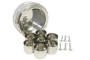 TABAKH Stainless Steel Masala Dabba/Spice Container Box with 7 Spoons - With Clear Screen & Clear Lid