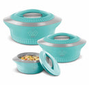MILTON Casserole Royal Regular Gift Set 3 Pcs Set Hotpot (1000ml, 1500ml and 2000ml) Teal
