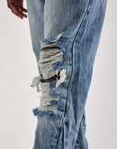 MNML Flare Distressed Denim Jeans