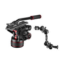 Manfrotto MVK612TWINFCUS Kit with Nitrotech 612 Fluid Head and 645 Fast Twin Leg Carbon Fiber Tripod & Bag