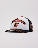 Mitchell & Ness MLB Baltimore Orioles Flames Trucker Hat